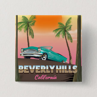 Beverly Hills California 15 Cm Square Badge