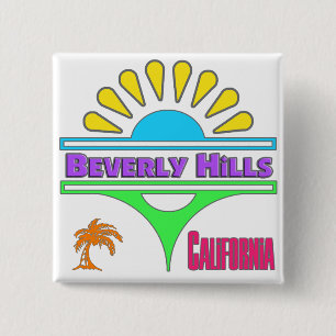 "Beverly Hills Colourful 1" Button