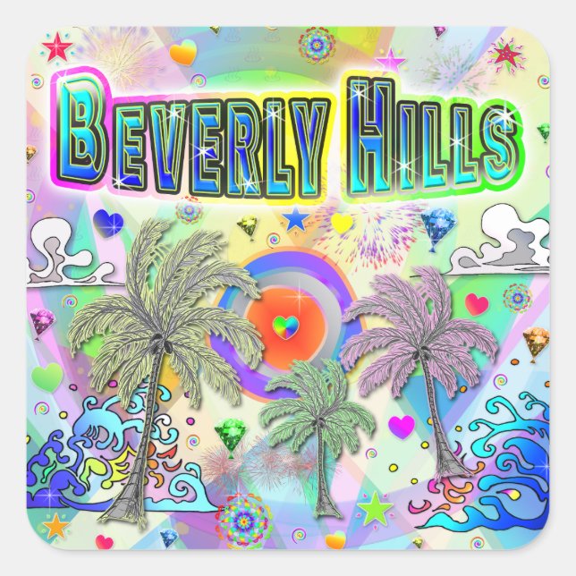 Beverly Hills Deep Dream Sticker (Front)