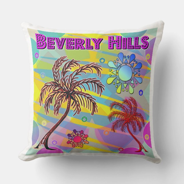 Beverly Hills Happy and Hope Pillow (Front)