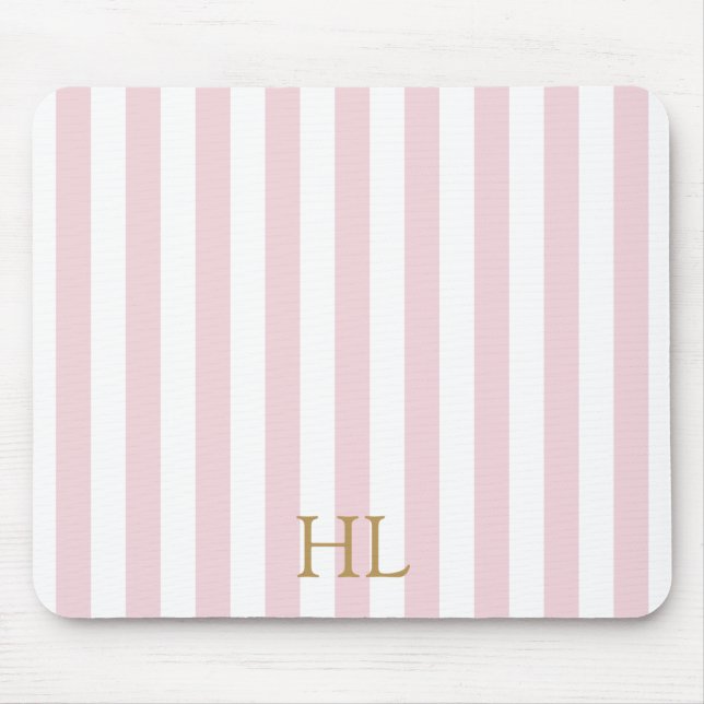 Beverly Hills Hotel Pink Stripe Mouse Mat (Front)