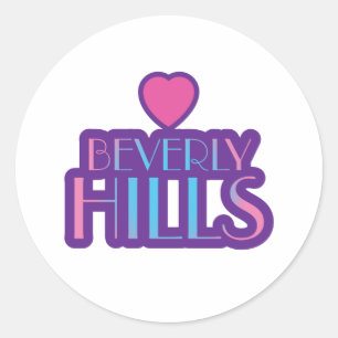 Beverly Hills Love Classic Round Sticker