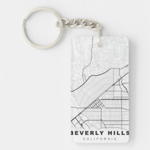 Beverly Hills Map Key Ring