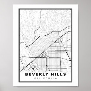 Beverly Hills Map Poster
