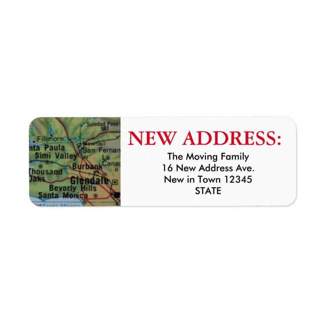 Beverly Hills New Address Label (Front)