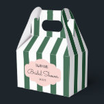 Beverly Hills Pink & Green Bridal Shower Favour Box<br><div class="desc">Vintage-inspired cabana stripes and fonts evoke the look of the Beverly Hills Hotel. Perfect for favours for any Troop Beverly Hills themed party. Fit all the essentials, like lip balm, hangover kit, snacks and more! Shop the entire collection in my zazzle shop. Need it for a different group? Customise or...</div>