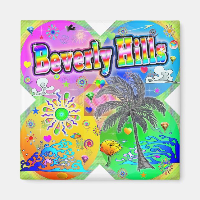 Beverly Hills Quadro Seasons Magnet (Front)