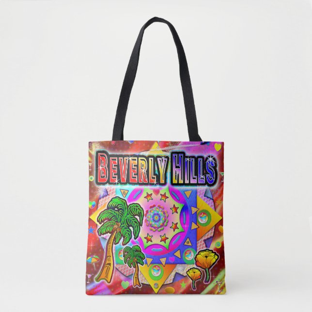 Beverly Hills Tropical Friends Tote Bag (Front)