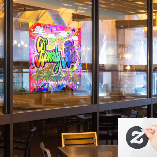 Beverly Hills Vista Express Window Cling (Restaurant Window)
