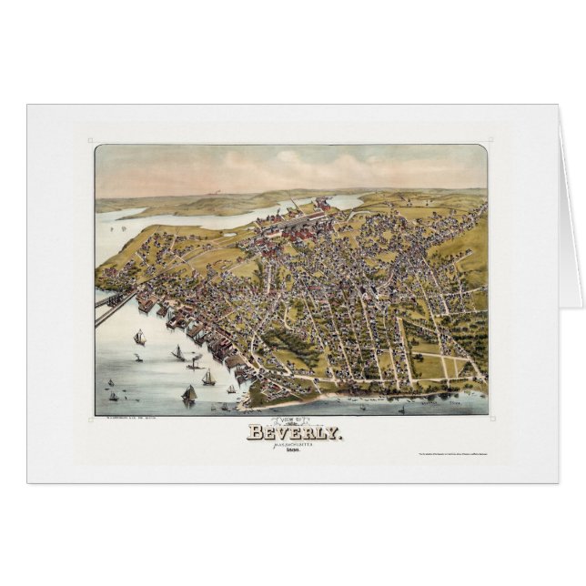 Beverly, MA Panoramic Map - 1886 (Front Horizontal)