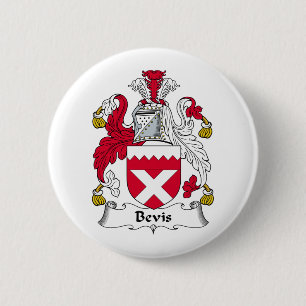 Bevis Family Crest 6 Cm Round Badge