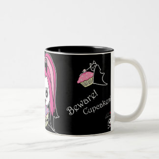 Beware Cupcakes! Two-Tone Coffee Mug