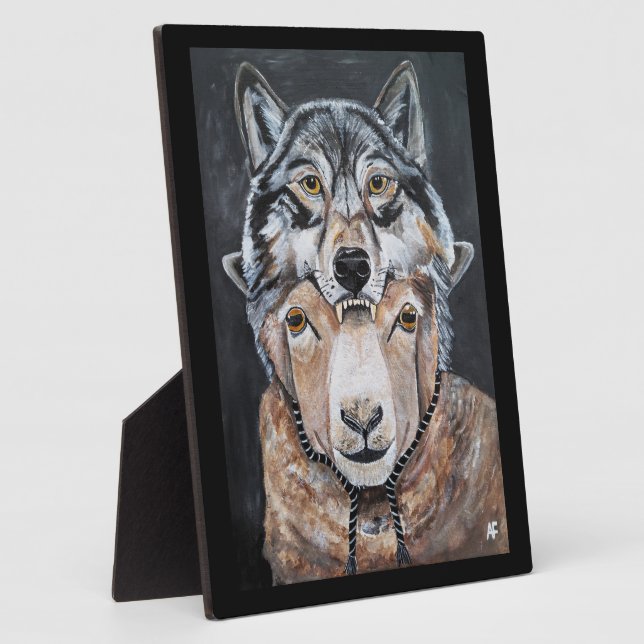 Beware False Alphas Painting by Alfred Fox Plaque (Side)