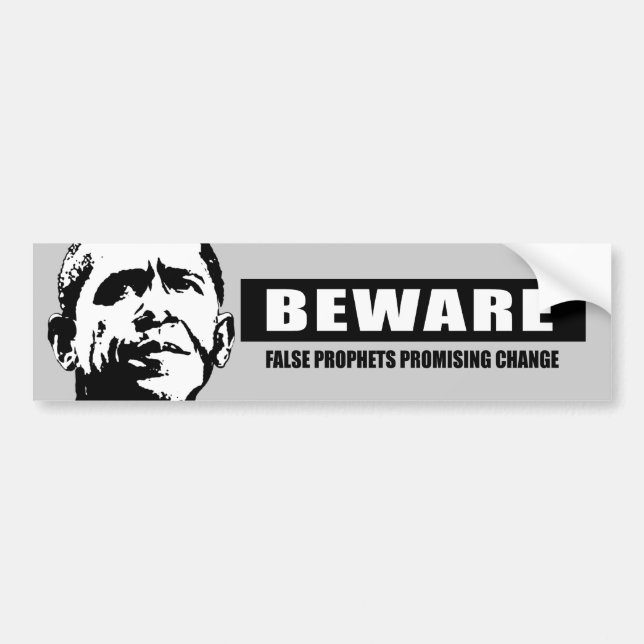 BEWARE - FALSE PROPHETS BUMPER STICKER (Front)