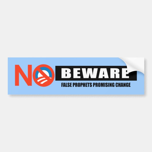 BEWARE - FALSE PROPHETS BUMPER STICKER (Front)