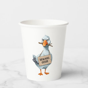Beware Geese – Funny Angry Goose Paper Cups