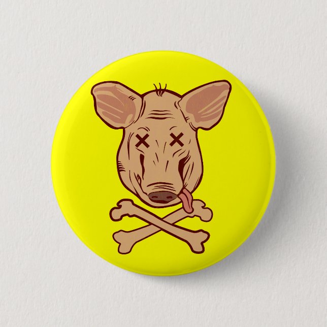 Beware h1n1 6 cm round badge (Front)