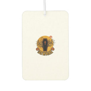 Beware Halloween Coffin Pumpkin Vintage Shirt Desi Car Air Freshener