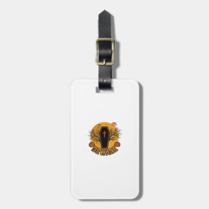 Beware Halloween Coffin Pumpkin Vintage Shirt Desi Luggage Tag
