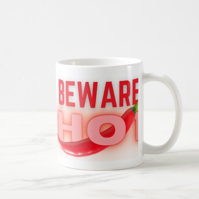 Beware hot coffee mug (Right)