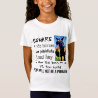 BEWARE - I RIDE HORSES - GIRL