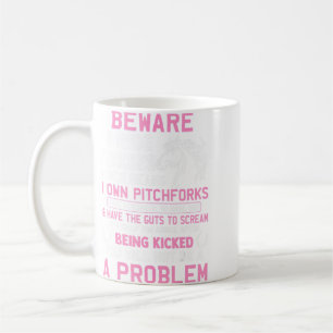 Beware I Ride Horses Which Means I Own Horse Barre Coffee Mug