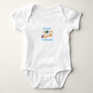 Beware I Roll Hard Jiu Jitsu Baby Bodysuit