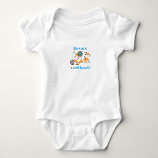 Beware I Roll Hard Jiu Jitsu Baby Bodysuit