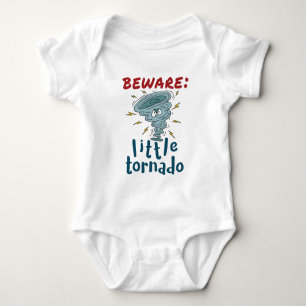 Beware Little Tornado Cute  Baby Bodysuit