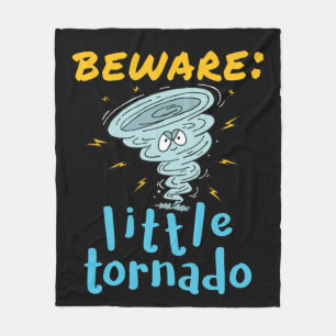 Beware Little Tornado Fleece Blanket