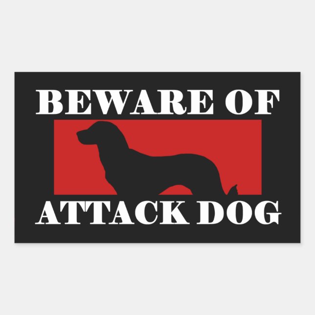 Beware of Attack Dog - Anatolian Shepherd Dog Rectangular Sticker (Front)