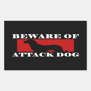 Beware of Attack Dog - Anatolian Shepherd Dog Rectangular Sticker