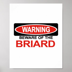 Beware Of Briard Poster