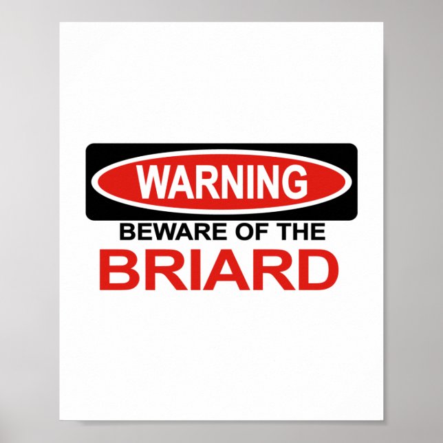 Beware Of Briard Poster (Front)