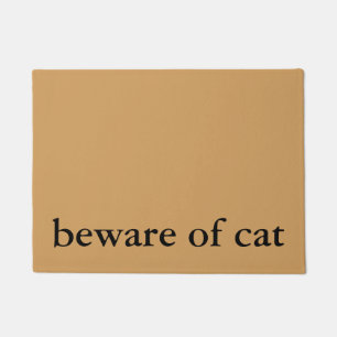 beware of cat doormat