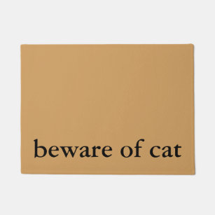 Beware Of Cat Doormats Welcome Mats Zazzle Co Uk