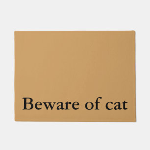 beware of cat doormat