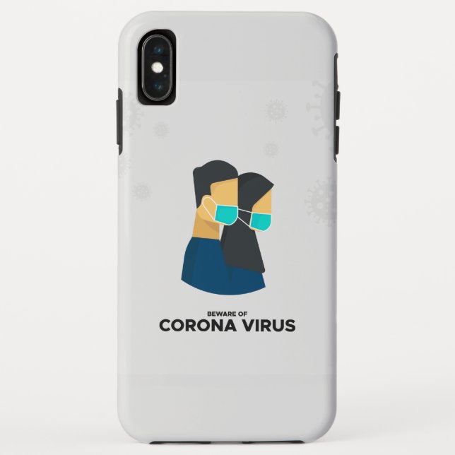 Beware of coronavirus iphone case (Back)