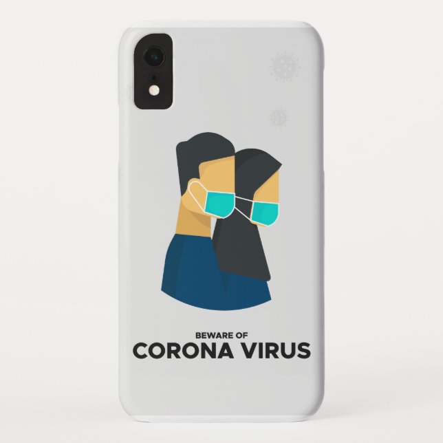 Beware of coronavirus iphone case (Back)