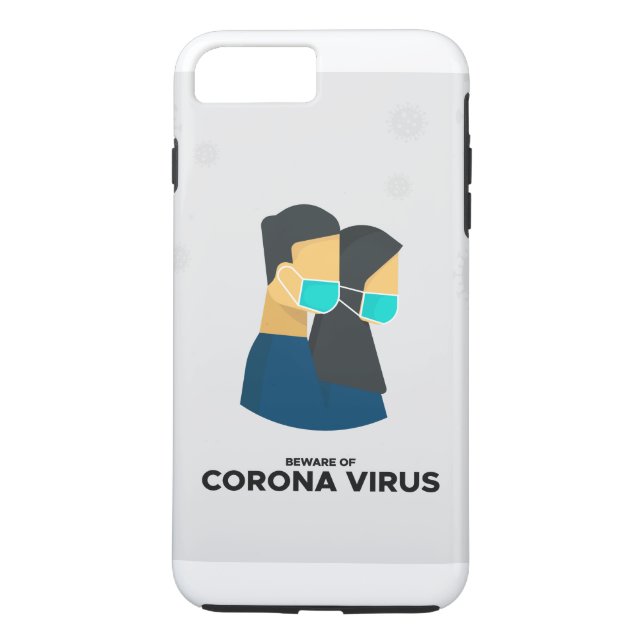 beware of coronavirus iphone case (Back)