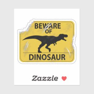 Beware of Dinosaur (Bitten Sign)