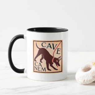 Beware of Dog "Cave Canem" Greco-Roman Image Mug