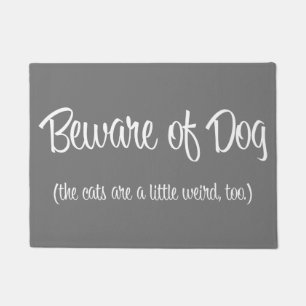 "Beware of Dog" Doormat