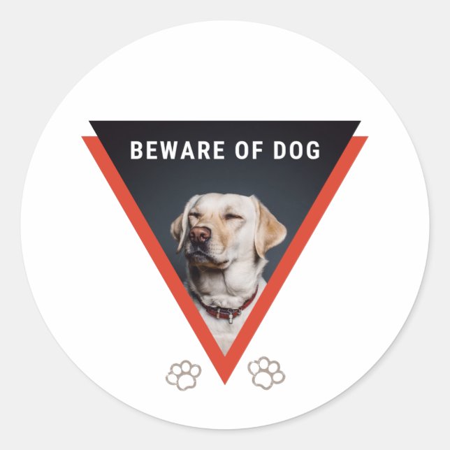 Beware of dog Sticker (Front)