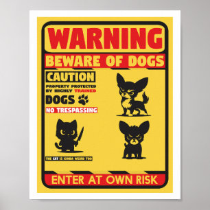 Beware of dogs poster