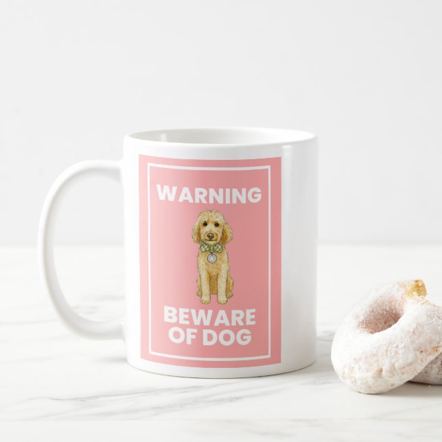 Beware of Doodle Dog Comic Mug (With Donut)