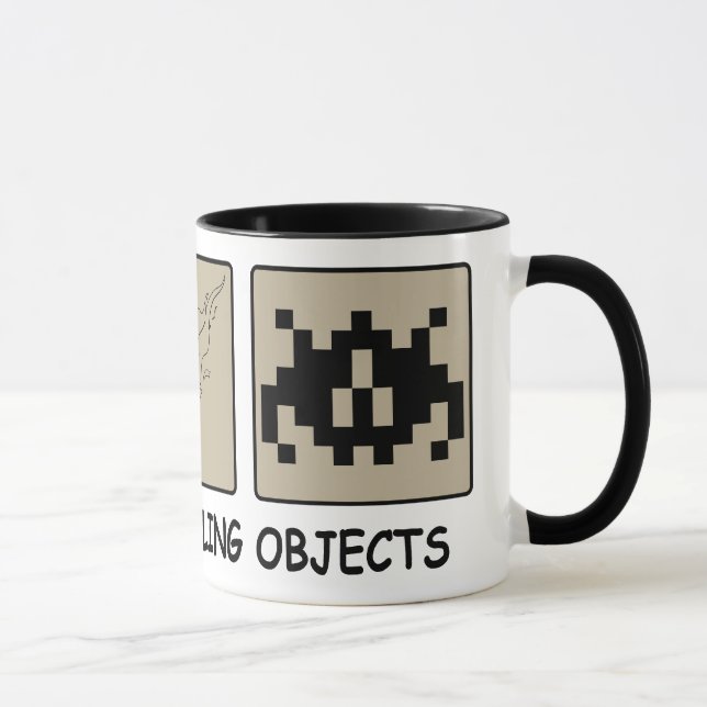 Beware of Falling Objects Glass Mug (Right)