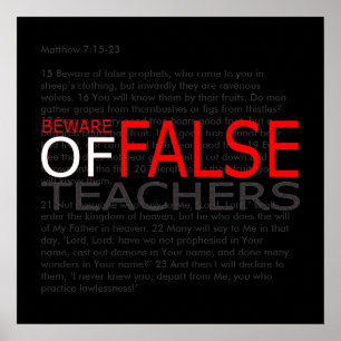 Beware of False Teachers Christian Witness Poster