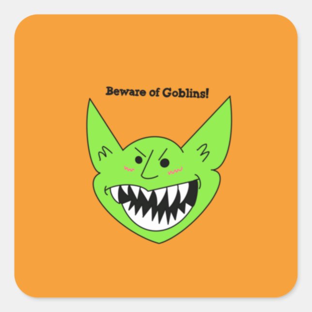 Beware of Goblins Sticker (Front)
