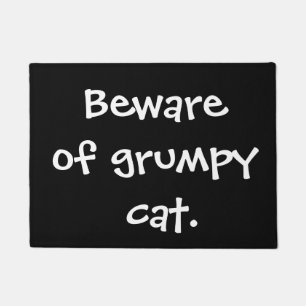 Beware of grumpy cat doormat